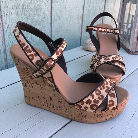 Shoes - Chettah Print Summer Wedges Sandals